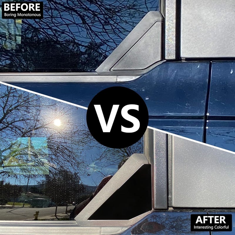 RERPRO Rear Window Triangle Cover Trim Compatible with 2021 2022 2023 2024 2025 Ford Bronco 4 Door Accessories Exterior Decoration Trims Kit Protection Decor Covers, 1 Pair Black - Image 2